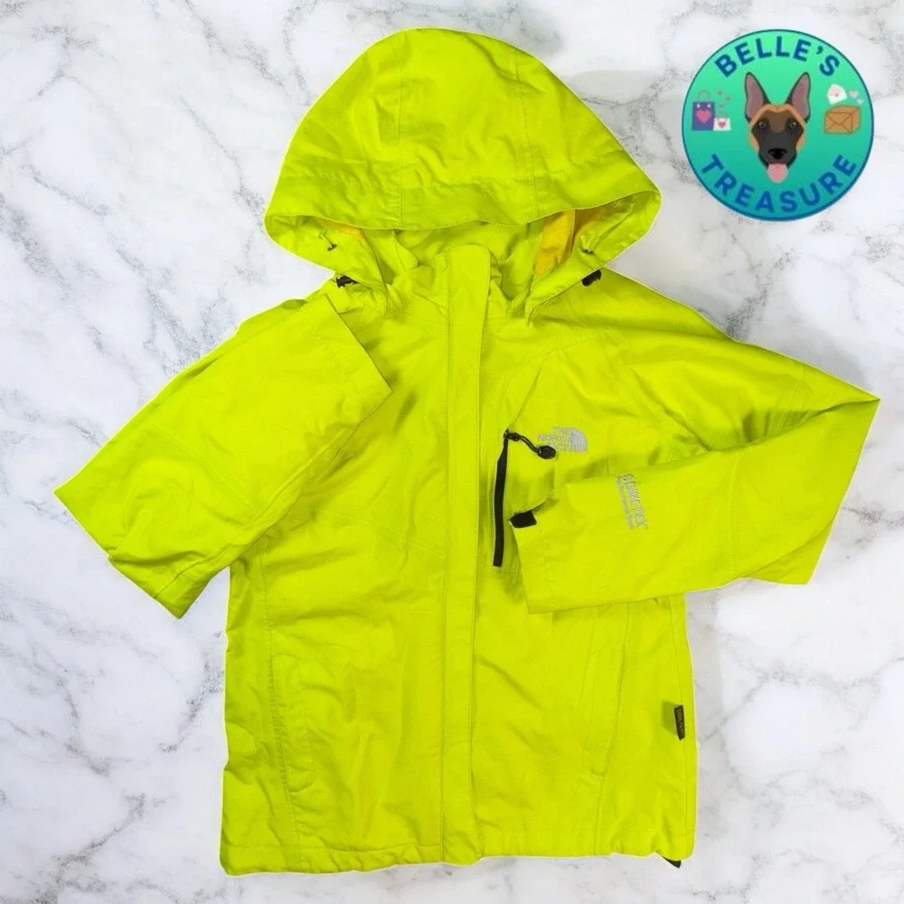 The North Face Jacket Mens XS Gore-Tex Performance Shell Neon Yellow‎ Rain Coat